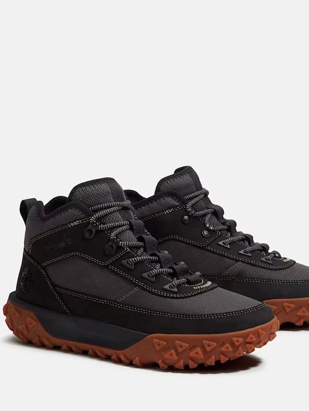 Timberland Mens Mid Sneaker Boot Black Dark Grey